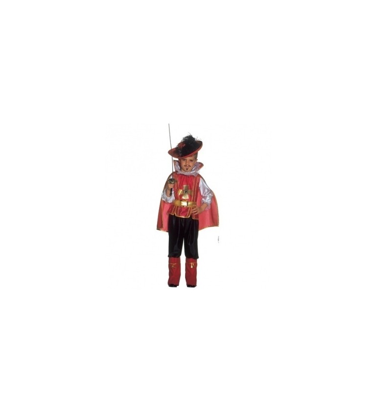 Dětský kostým Mušketýr - červený