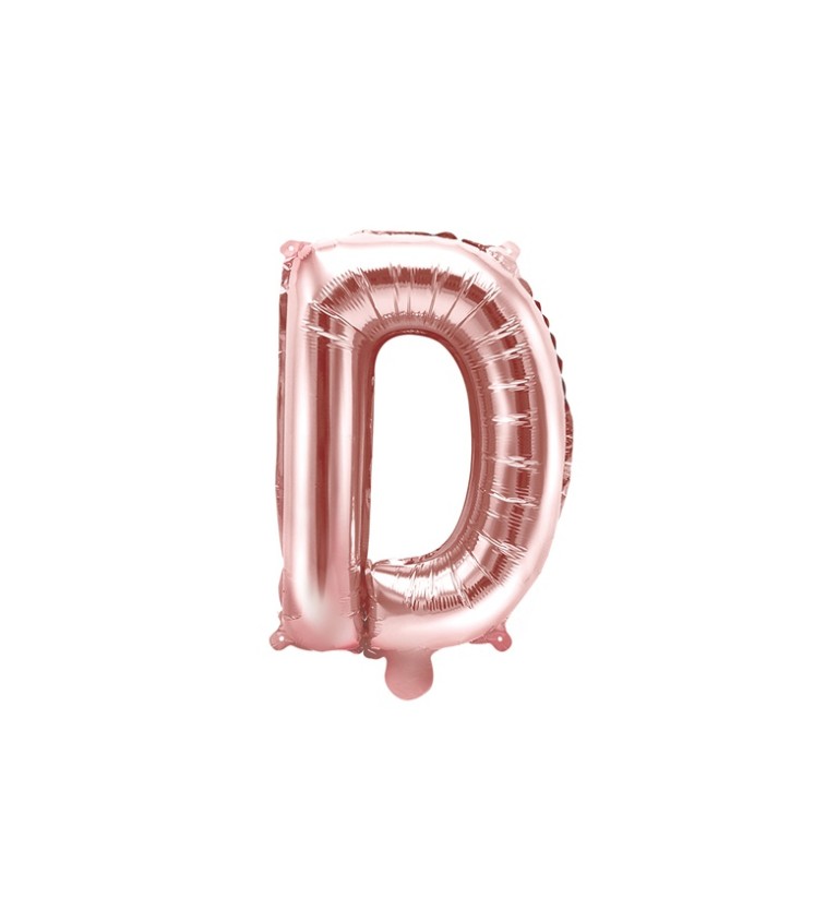Růžovo-zlatý mini balónek D