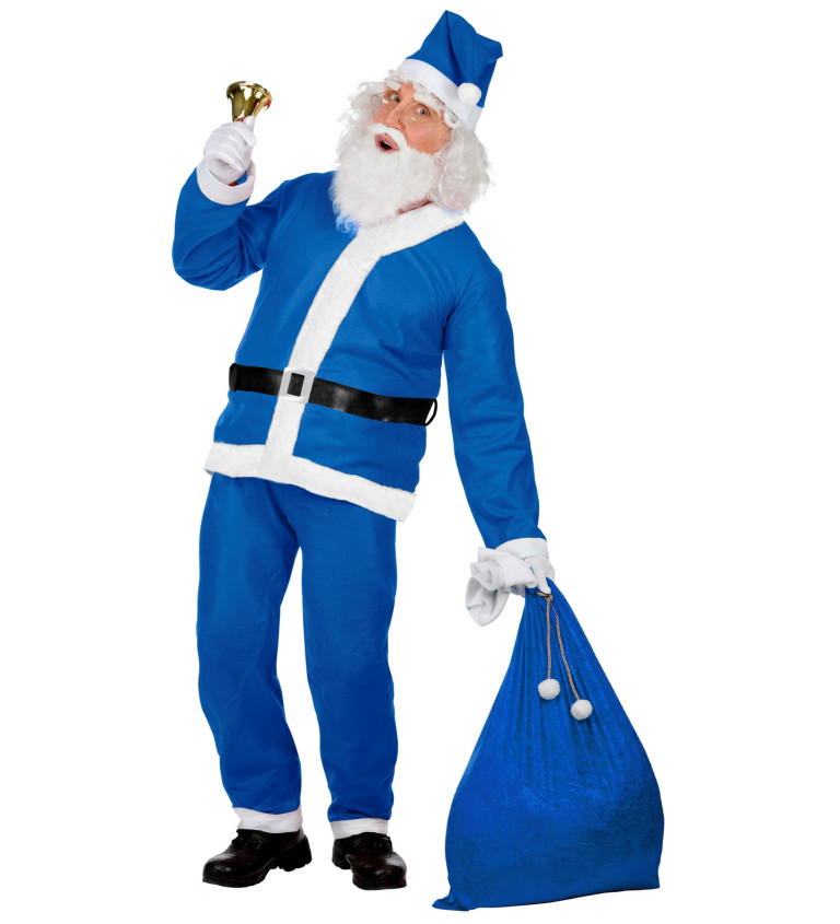 Pánský kostým Santa v modrém