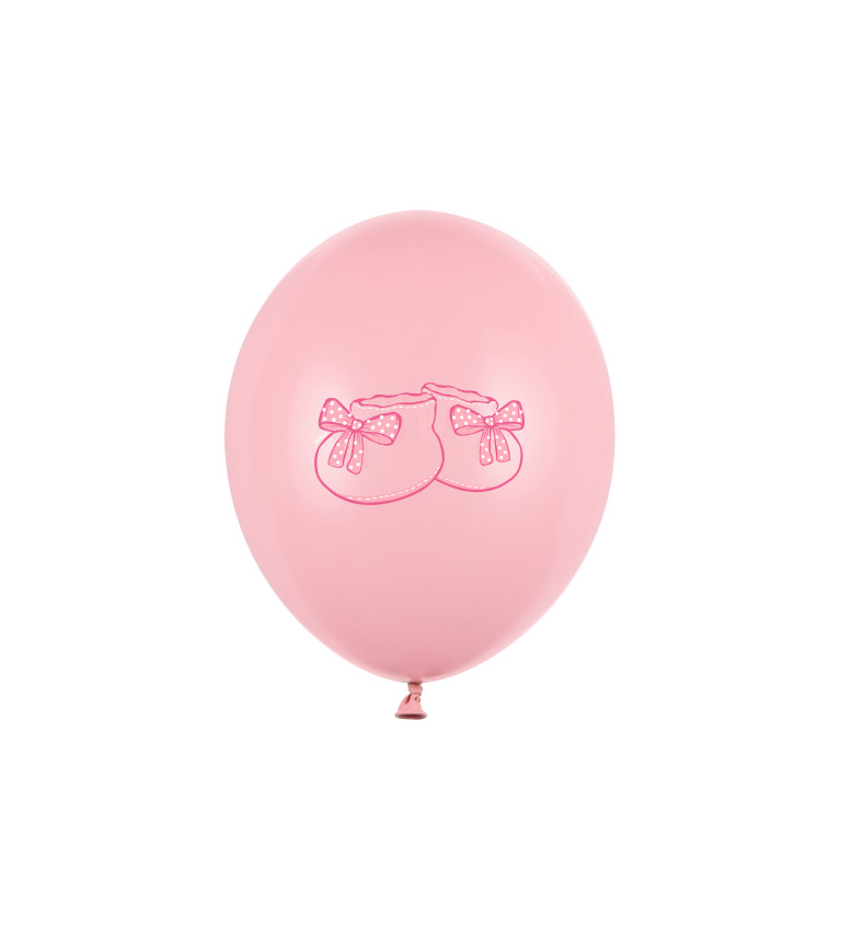 Růžový balónek s potiskem