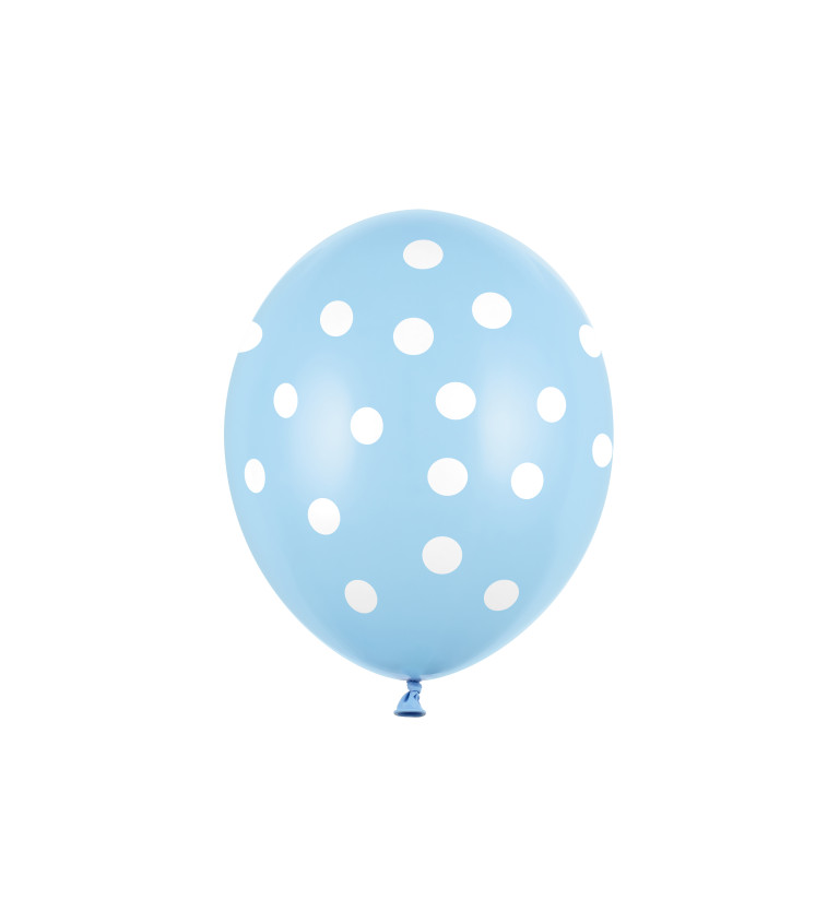 Balón modrý s puntíky
