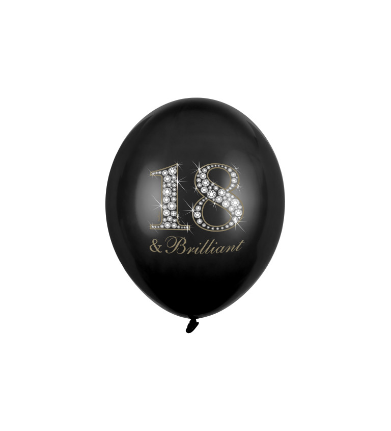 Černé balónky 18 & Brilliant
