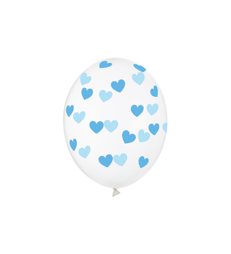 Balóny - srdíčka modré