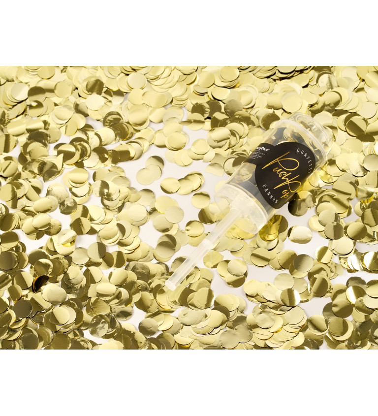 Vystřelovací konfety - zlatá kolečka