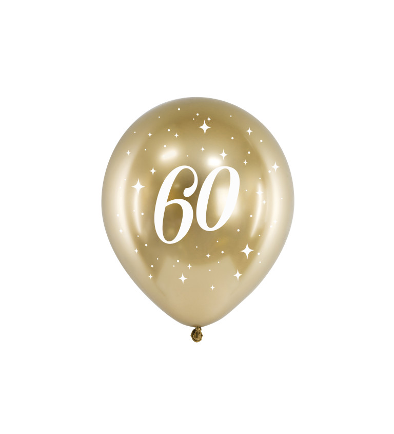 Zlatý balónek 60 - latex