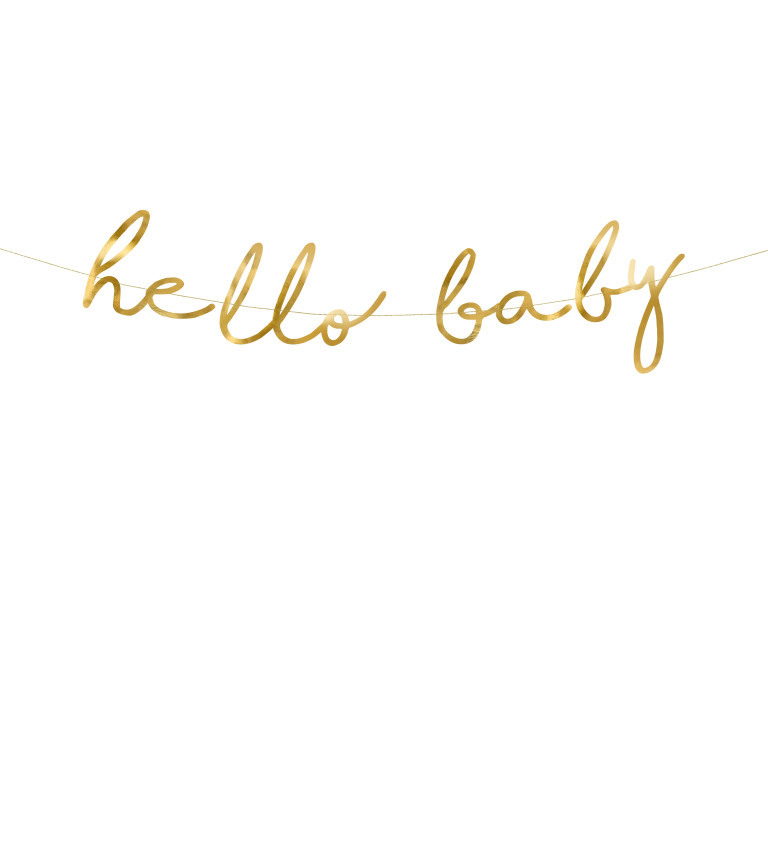 Zlatý baner Hello baby