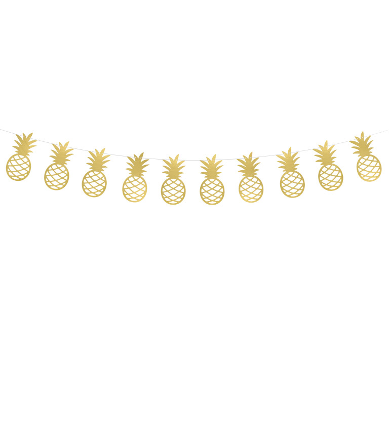 Zlaté ananasy girlanda