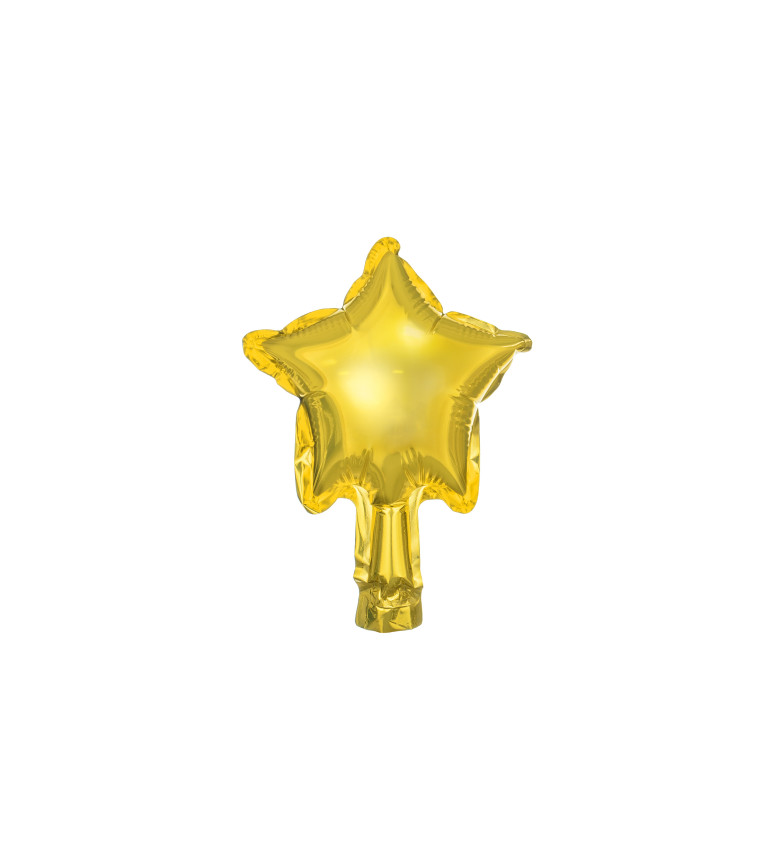 Fóliový balónek zlatý - mini hvězdy 25 ks