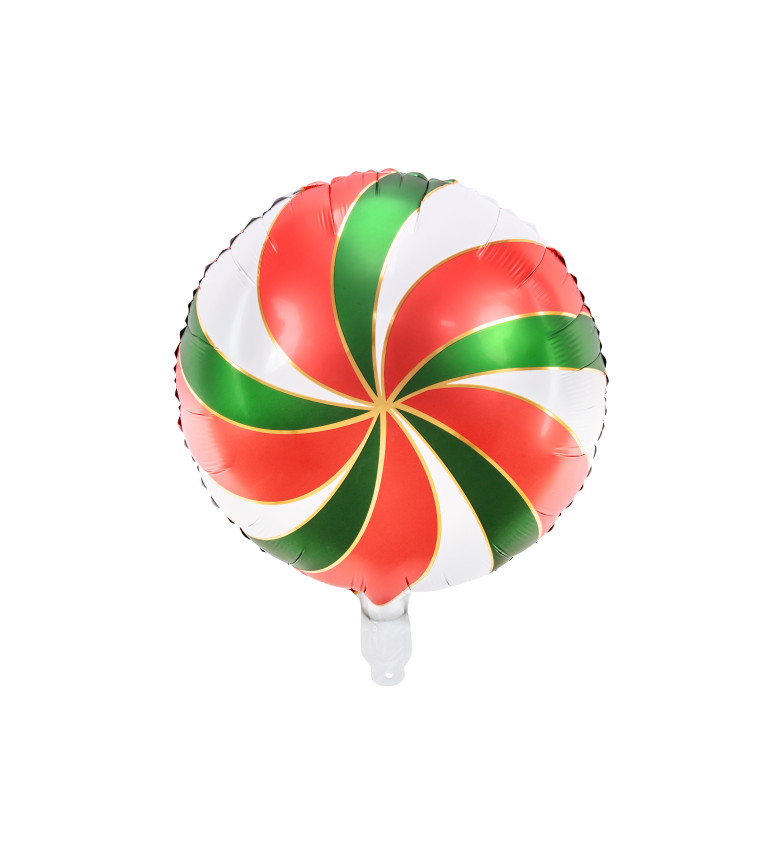 Fóliový duhový balónek swirl Candy