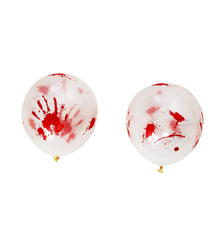 Balónky s krvavými otisky