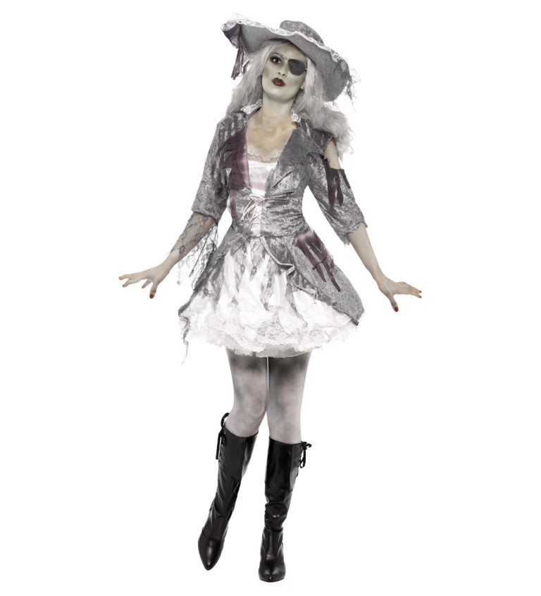 Dámský kostým Zombie pirátka deluxe