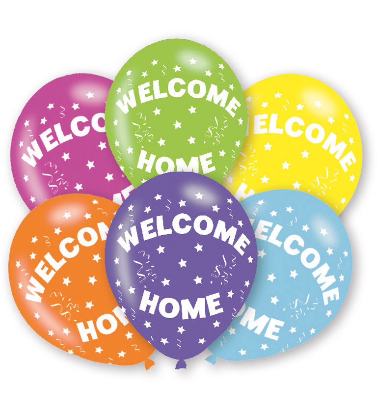 Welcome home - barevné balónky