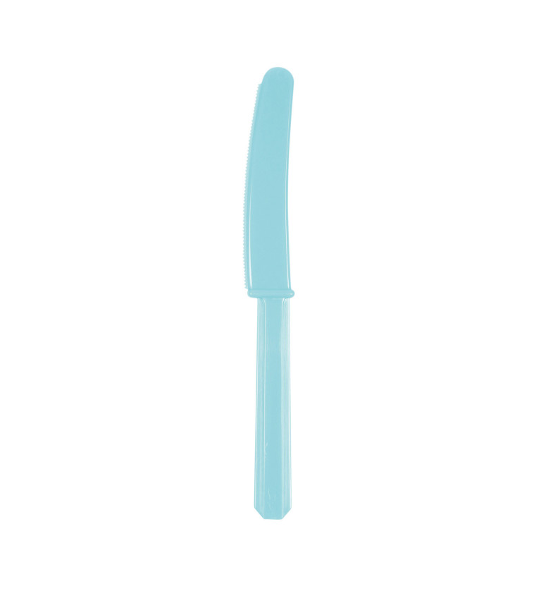 Světle modré - plastové nože