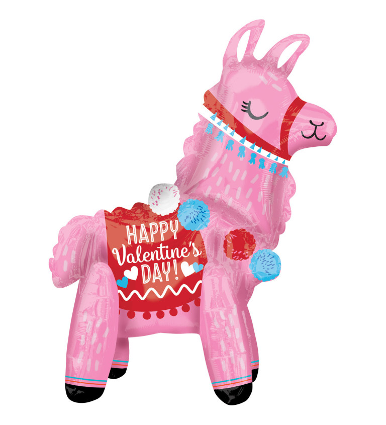 Valentýnský balónek Lama