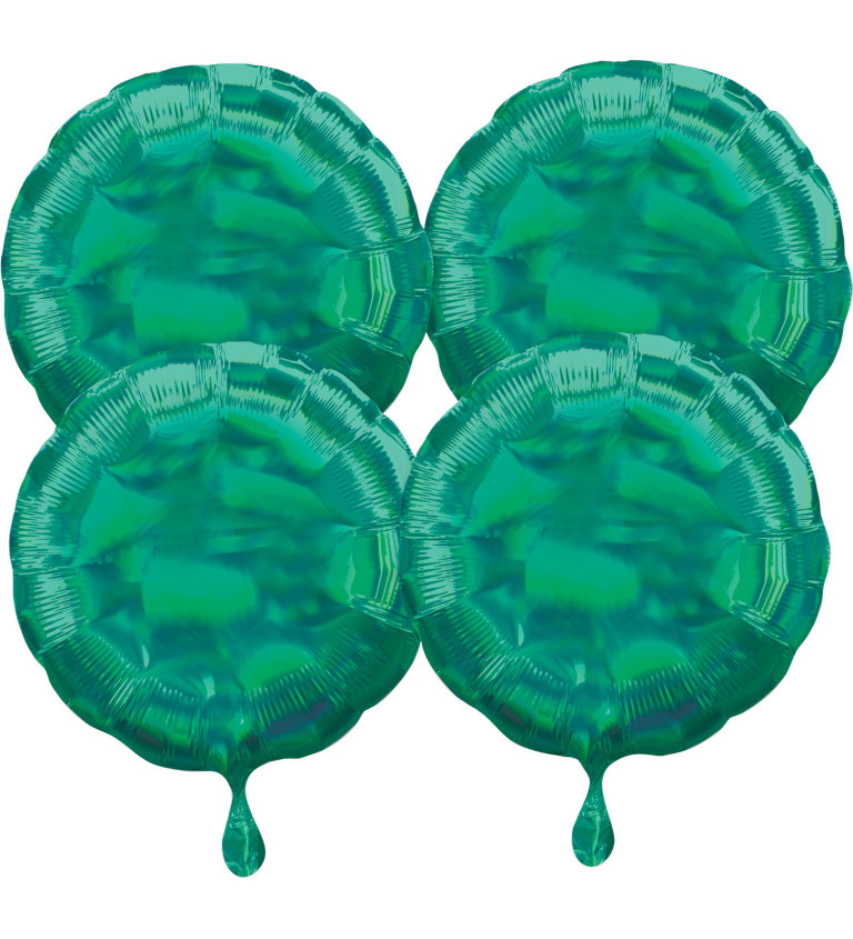 Balónky - holo tmavě zelené