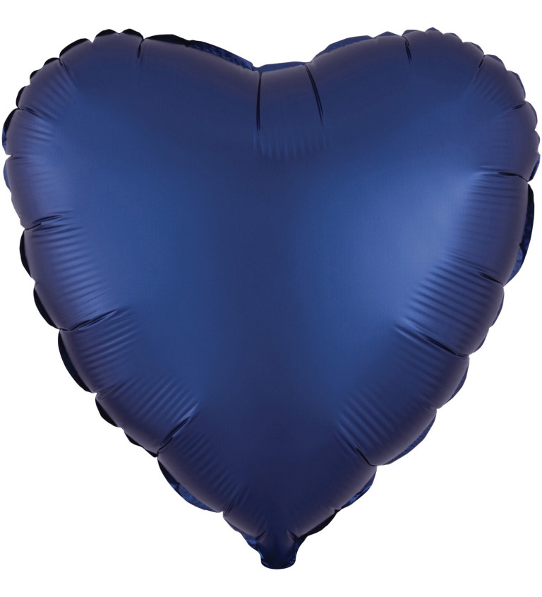 Modré srdce - balónek