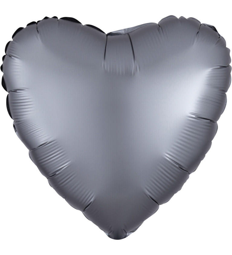 Srdce šedé balónek