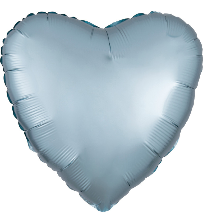 Světle modré srdce balón