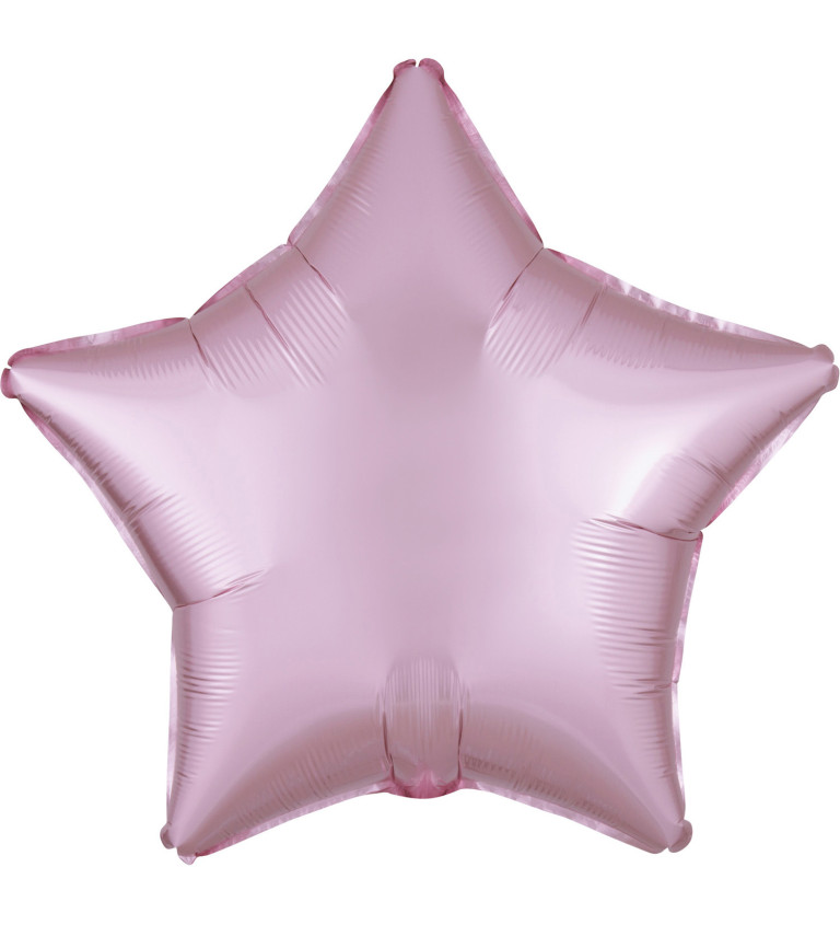 Hvězda růžová balónek