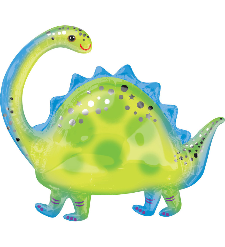 Zelený balónek Dinosaur