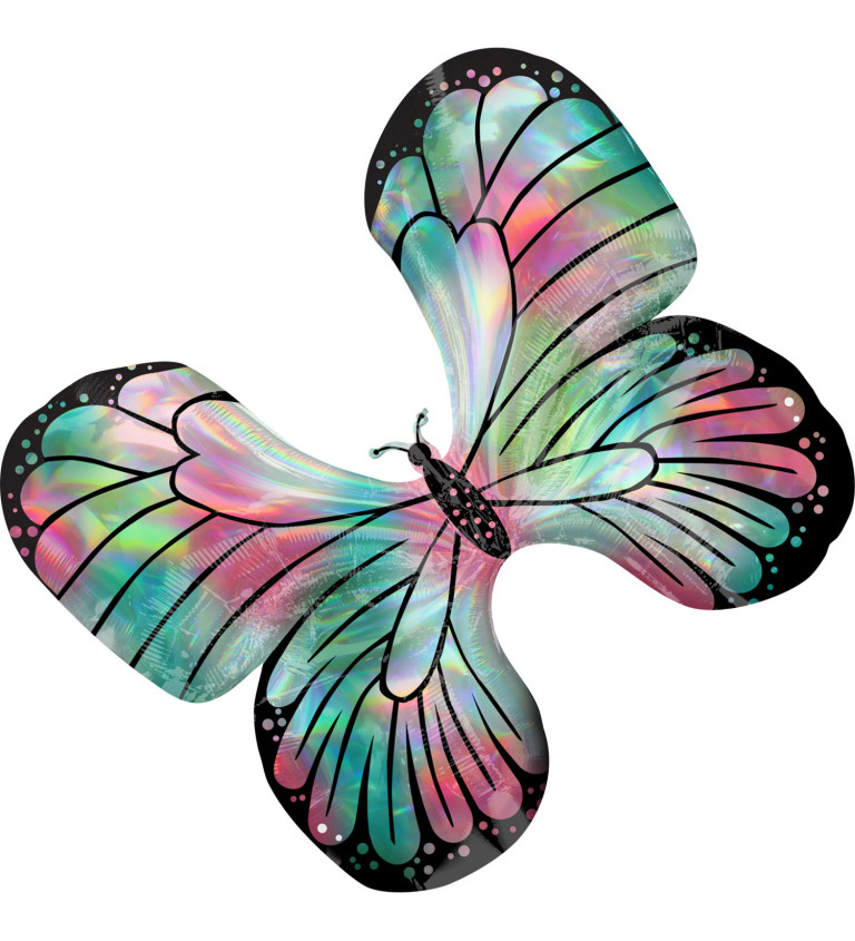 Holografický balónek motýl