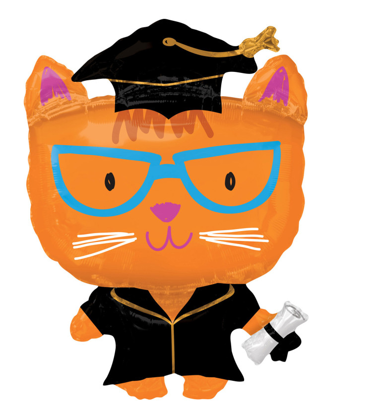 Balón kočka absolvent
