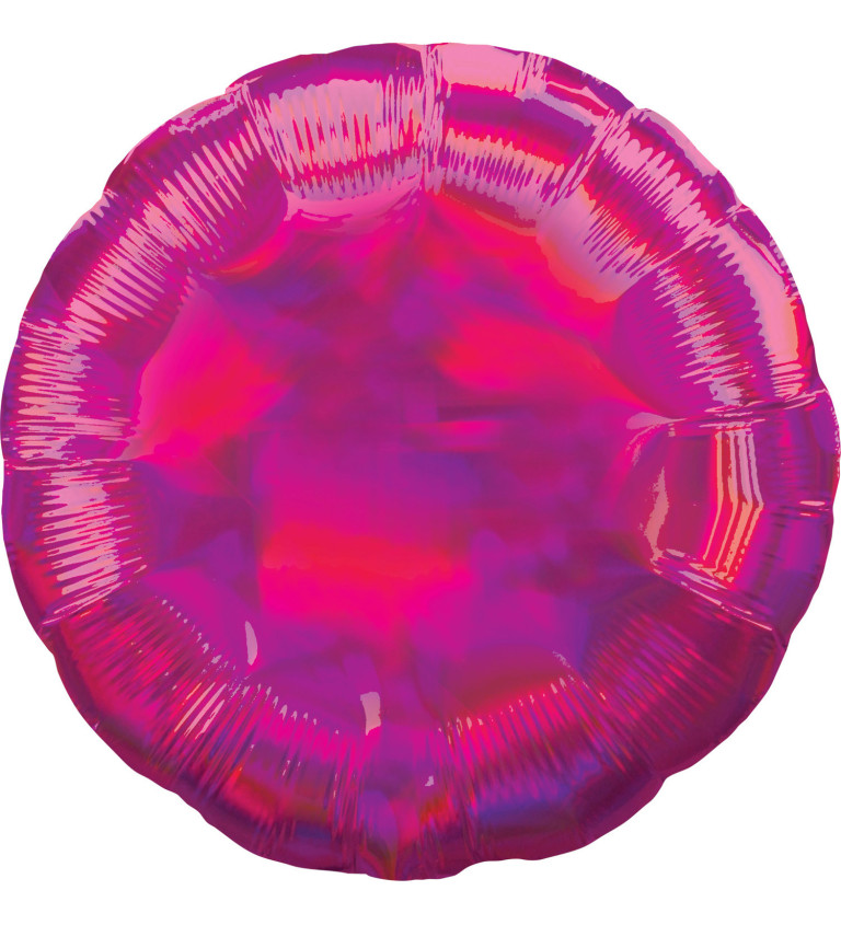 Růžovo-červený - holografický balónek