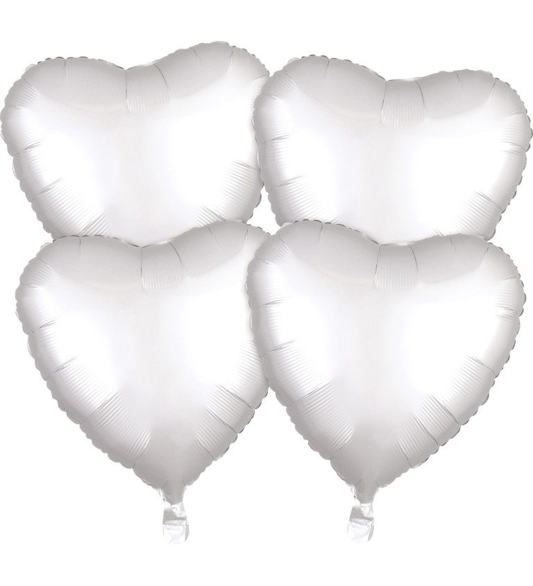 Balóny - srdce stříbrná