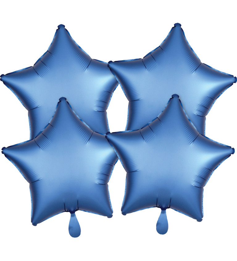 Set balónků - hvězdy modré