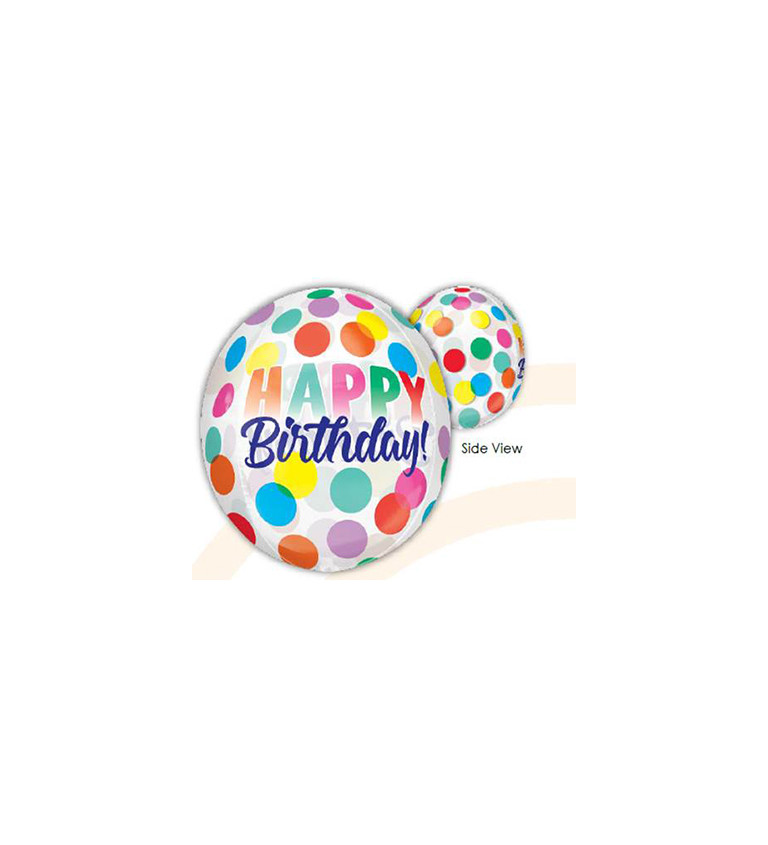 Kulatý balón - Happy Birthday