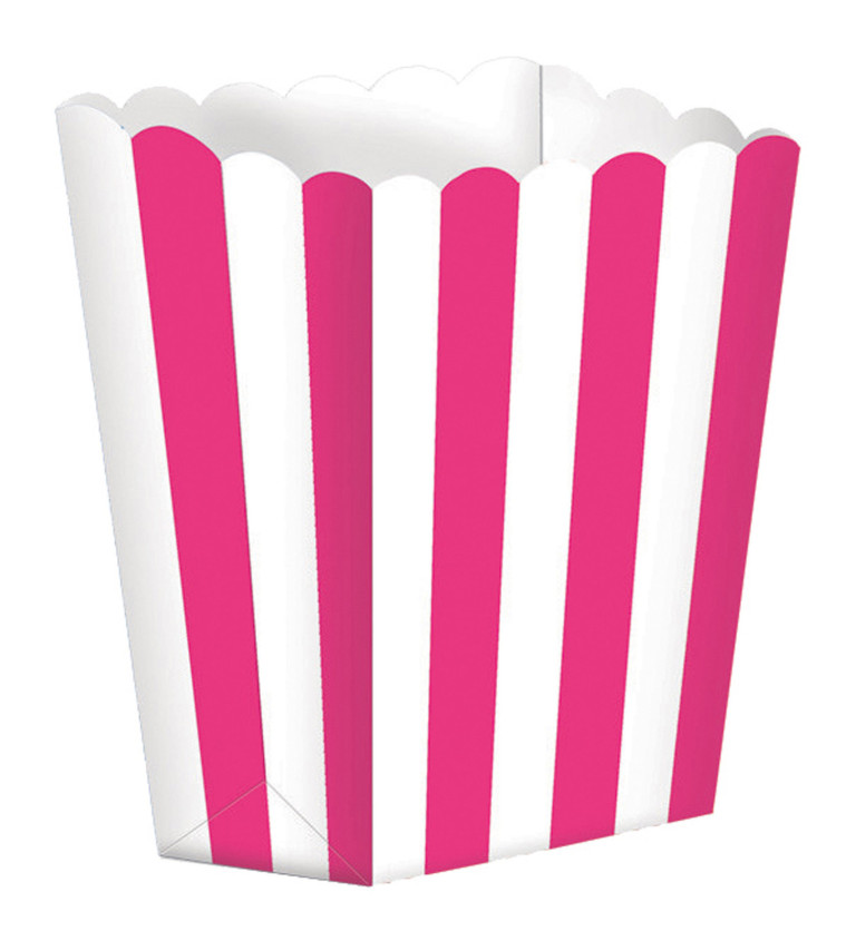 Papírový box na popcorn - růžová