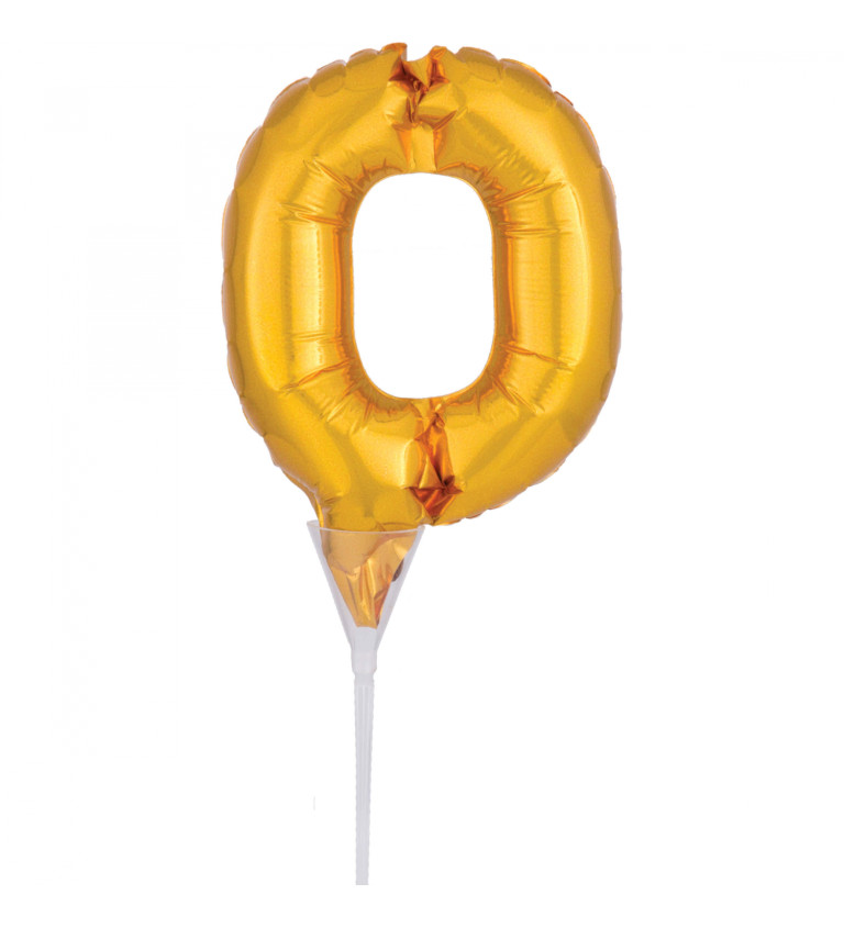 Balónek zlatý číslo 0