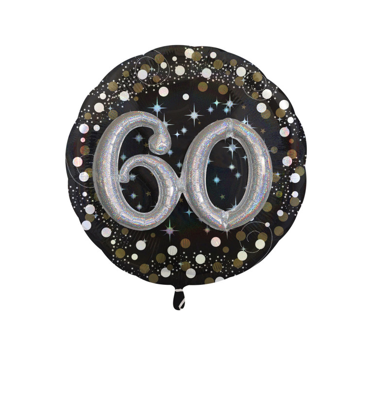 Narozeninový černý balón 60