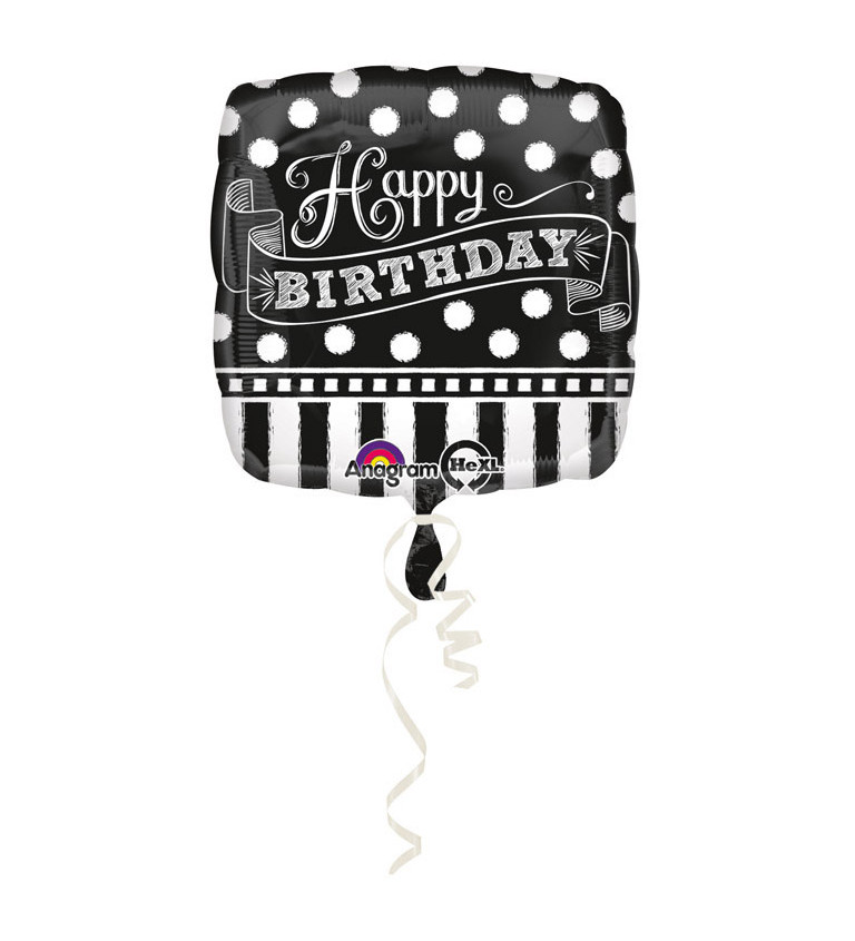 Černý balón - Happy Birthday
