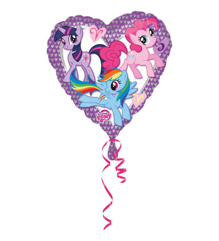 Balónek srdce - "My Little Pony"