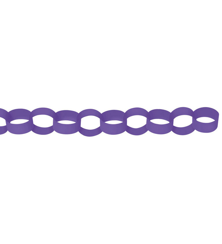 Girlanda fialová s řetězy