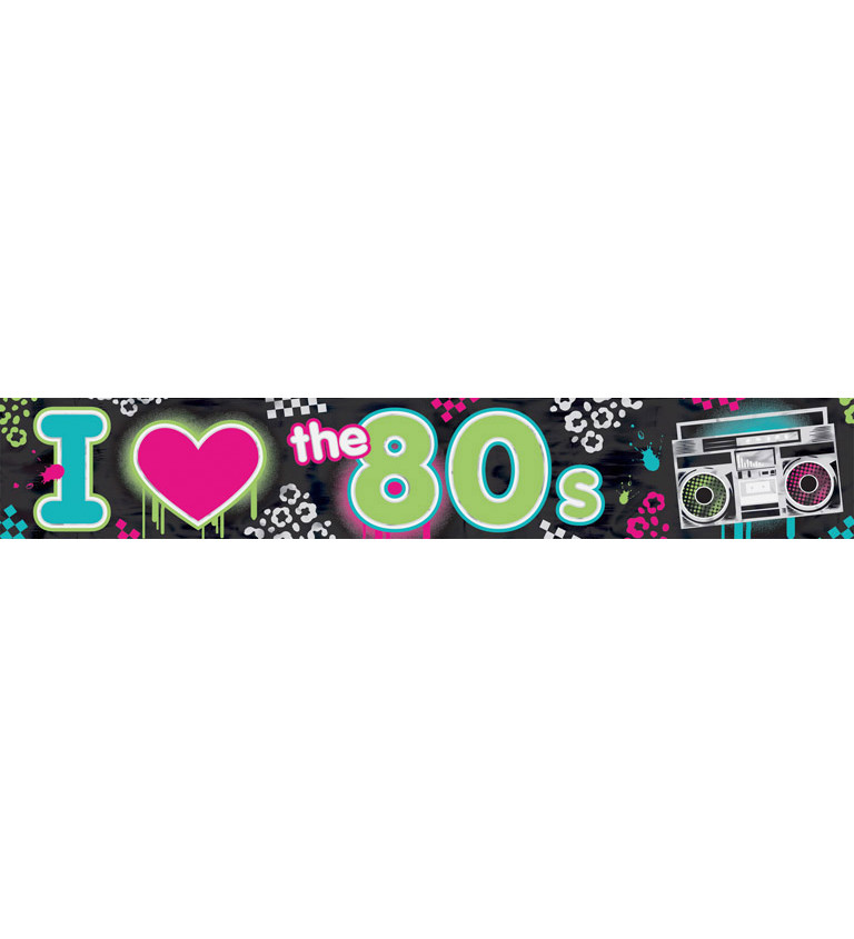 Barevný banner - I love 80s
