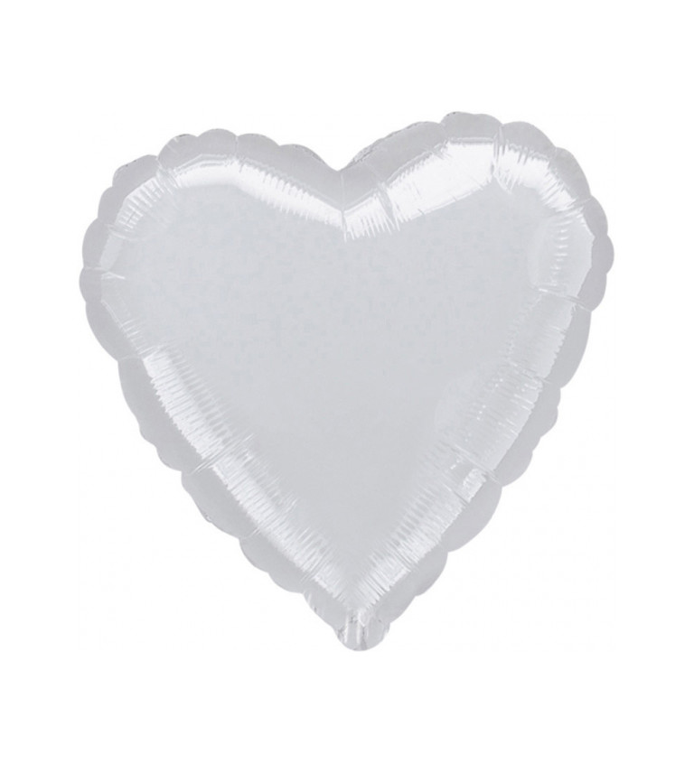 Balónek - srdce stříbrné