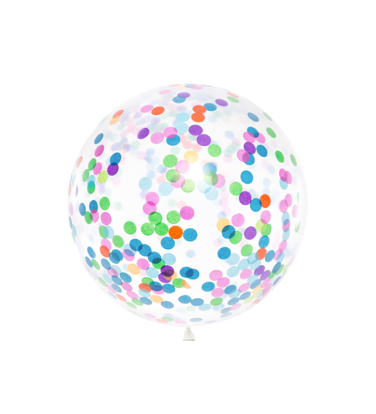 Průhledný balónek s konfetami