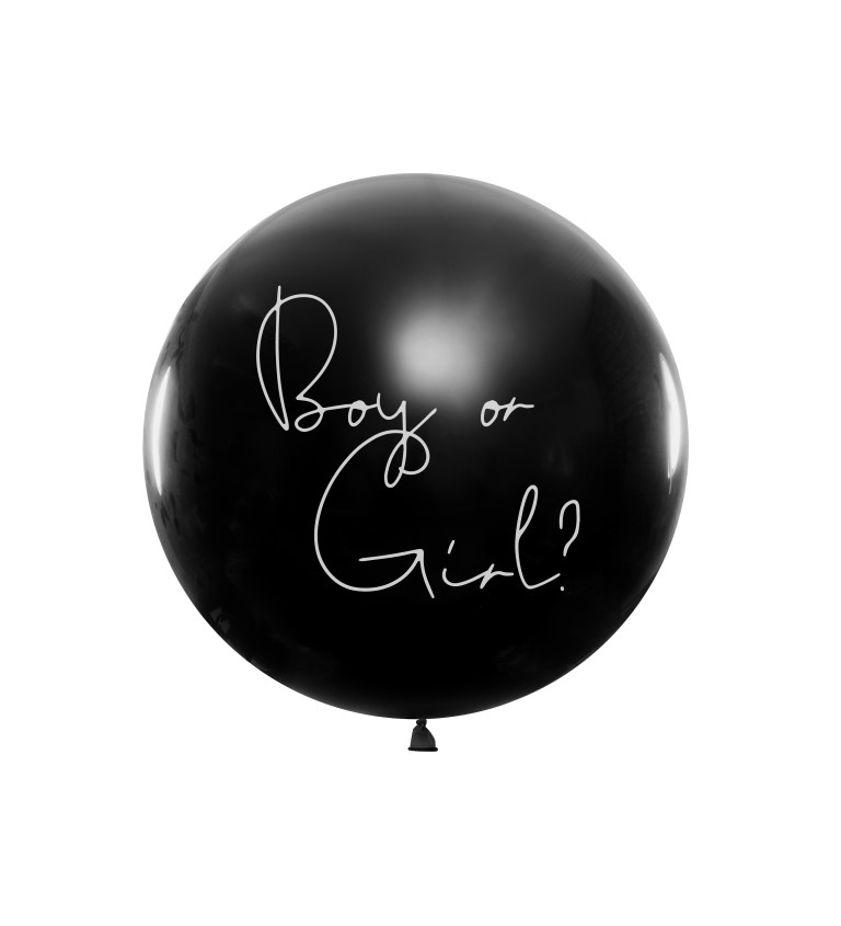 Velký černý balónek s překvapením - girl