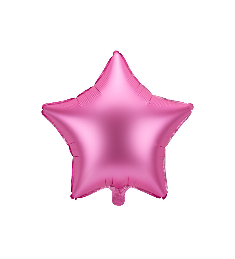 Fóliový balón hvězda - růžová
