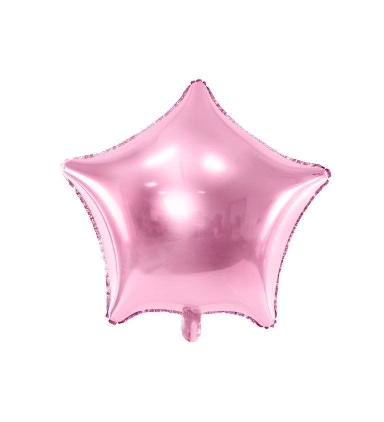 Růžový balónek - hvězda