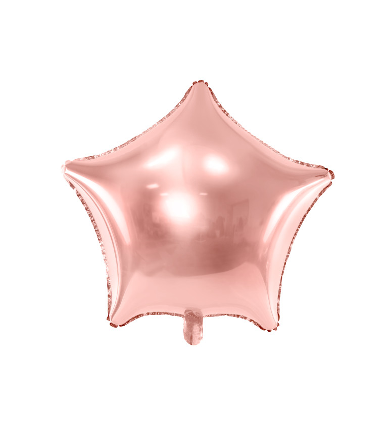 Balónek hvězda - rosegold