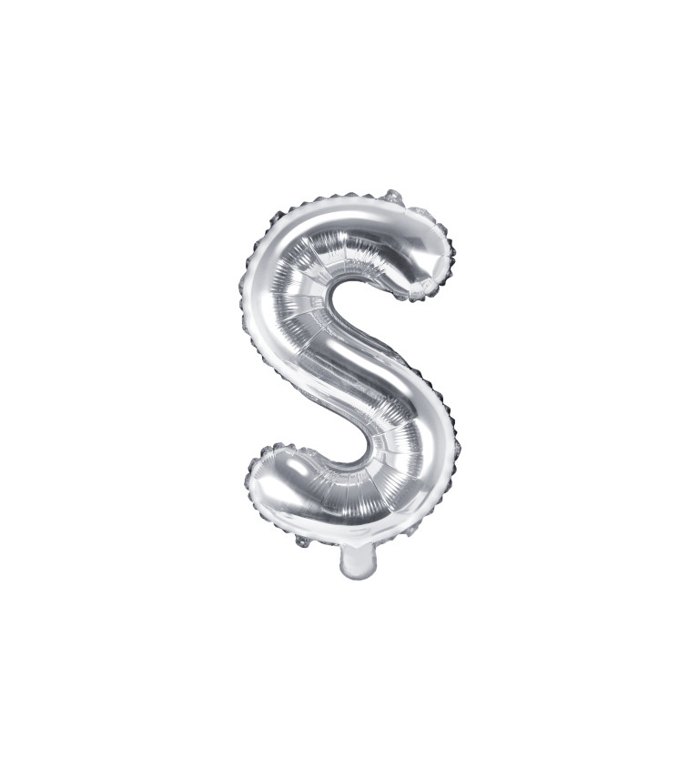 Stříbrný balónek písmeno S