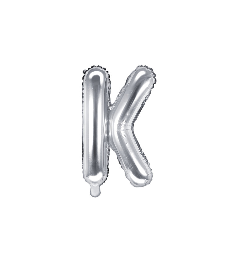 Stříbrný balonek písmeno K