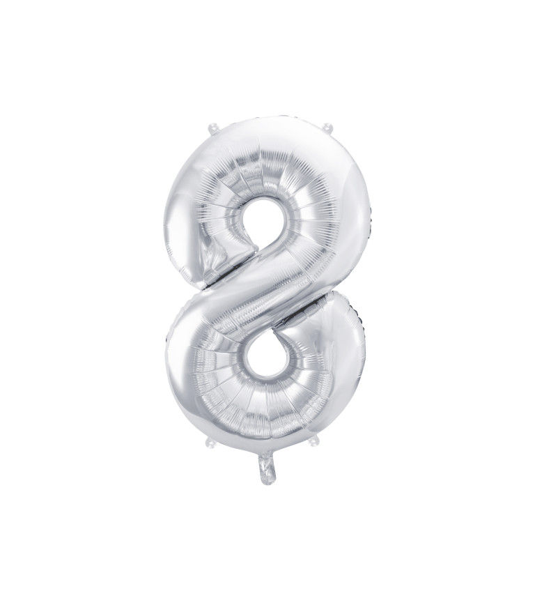 Stříbrný balonek číslo 8