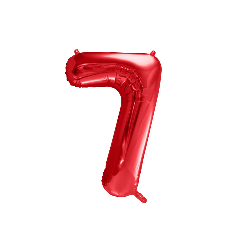 Balónek číslice 7 - červená