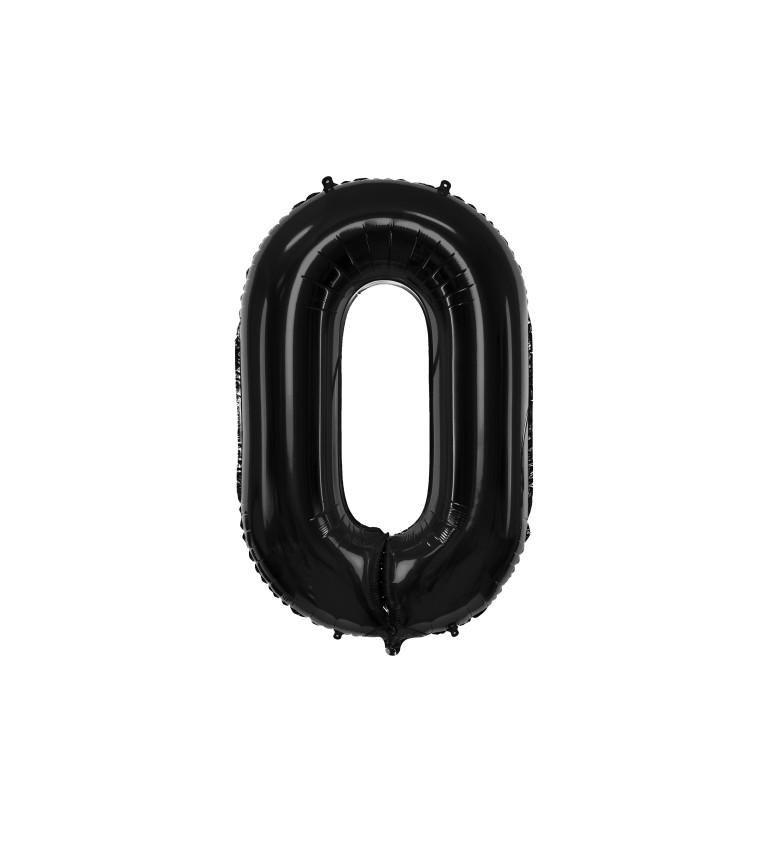 Černý balónek s číslem 0
