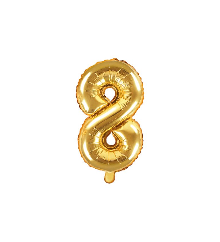 Balonek číslo 8 - zlatý