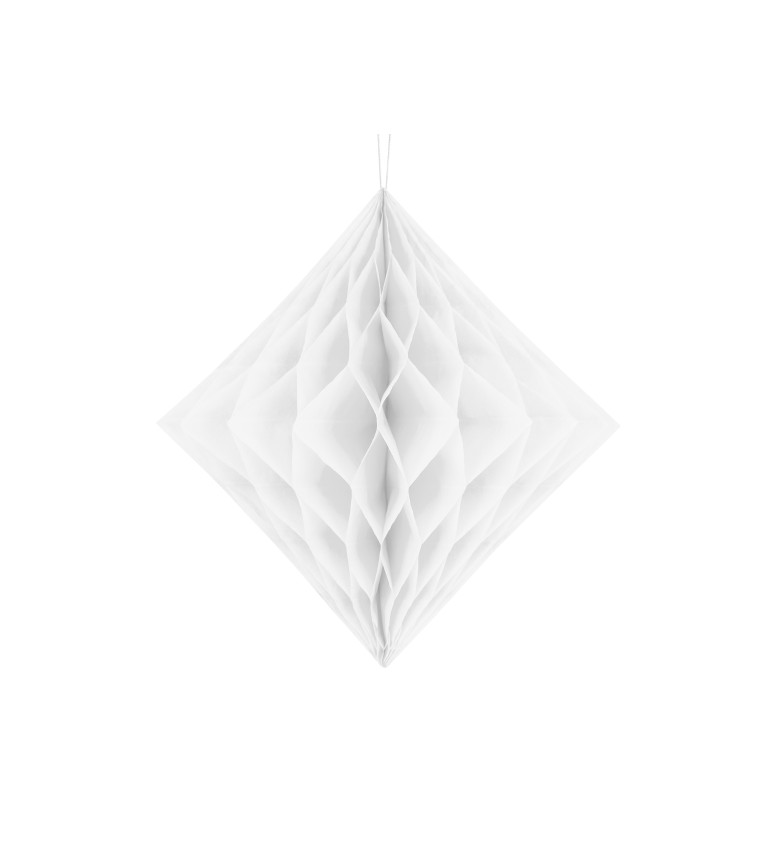 Bílý papírový diamant dekorace